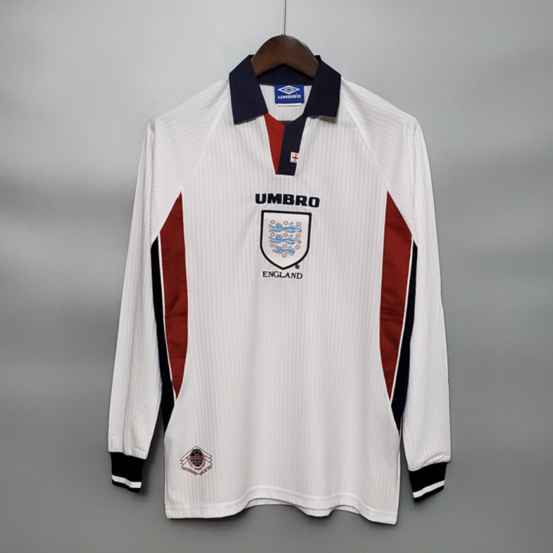 Retro Long Sleeve 1998 England Home Kit